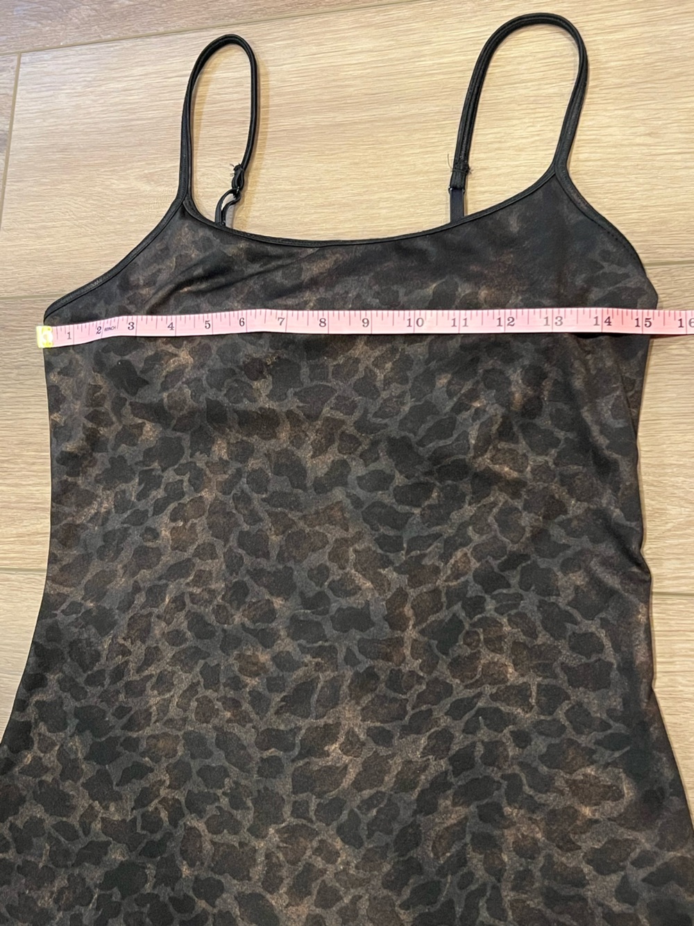 Express Brown Leopard Print Spaghetti Adjustable Strap Cami Bra Liner Small - Picture 5 of 10